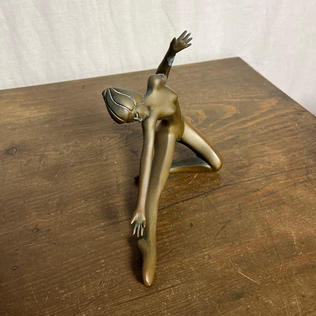 古雑貨アンティーク品◾️真鍮製 女性像 オブジェ 置物 ヌード ビンテージ品