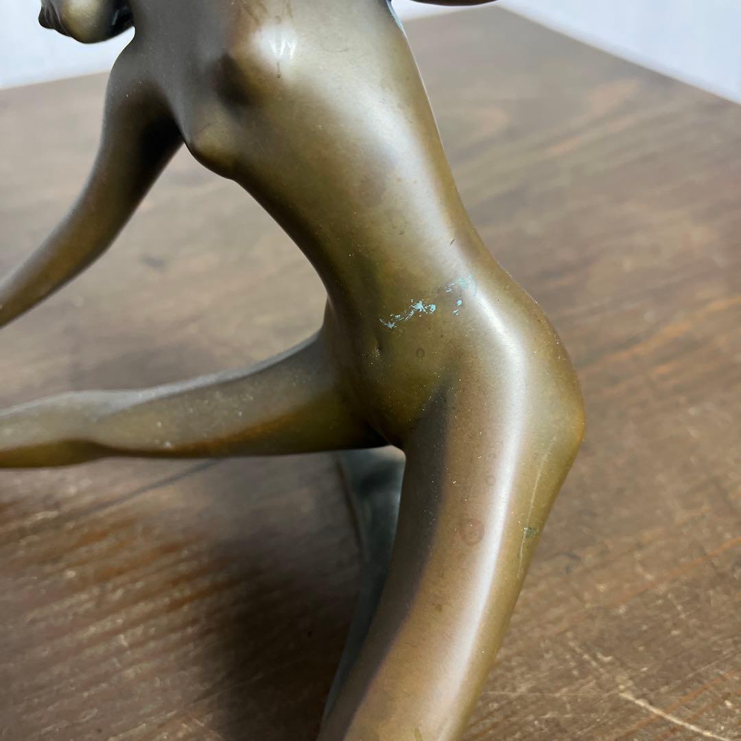 古雑貨アンティーク品◾️真鍮製 女性像 オブジェ 置物 ヌード ビンテージ品