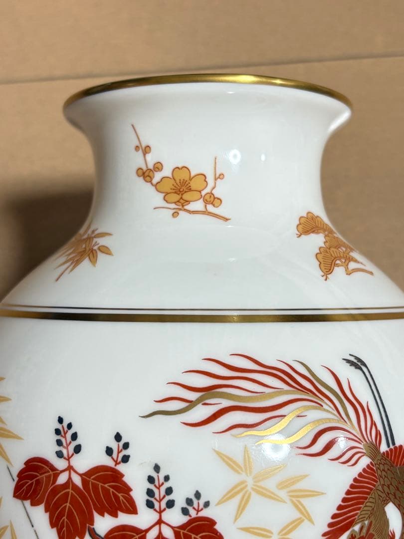 天皇 皇后 両陛下喜寿奉祝記念 高級磁器 花瓶 『鳳凰』 日本橋 日美