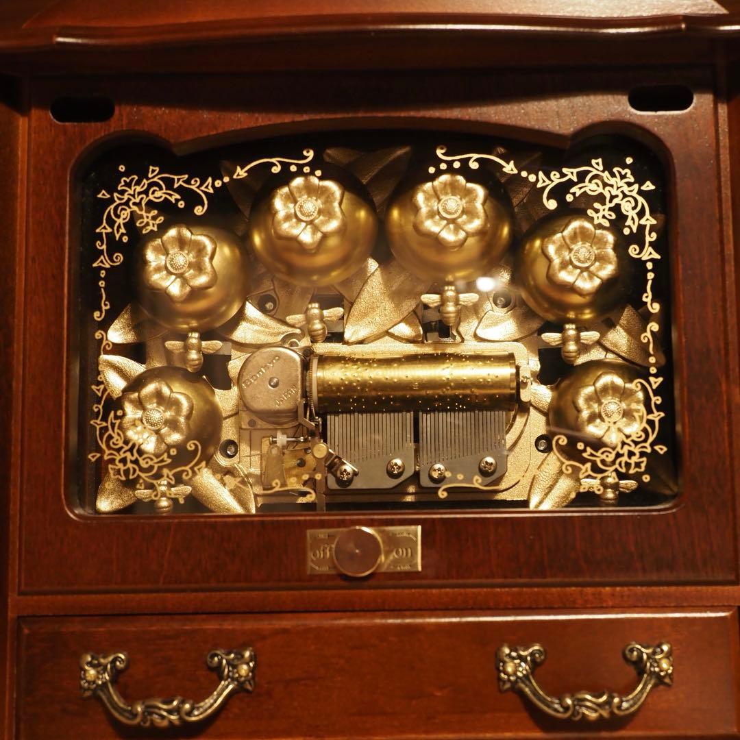 美品 SANKYO サンキョー オルゴール 青きドナウ ジュエリーボックス 蜂