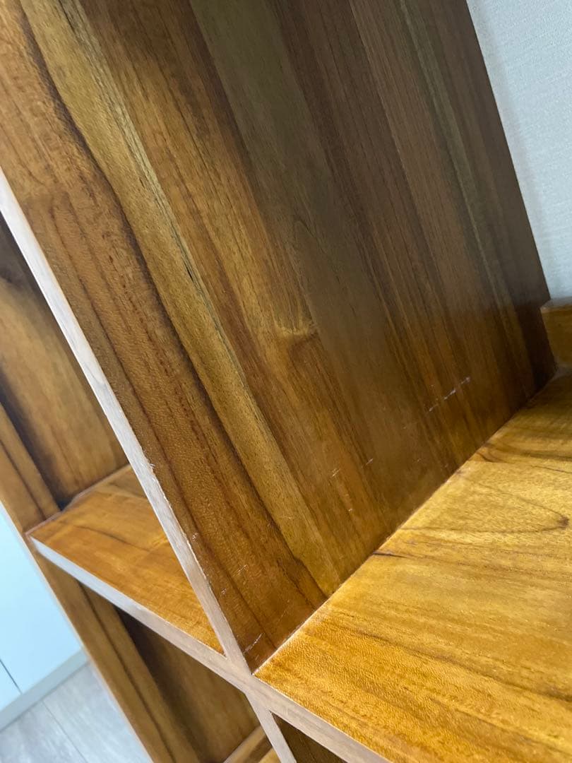 チーク 無垢材 オープンラック シェルフ 木製 本棚 ラック