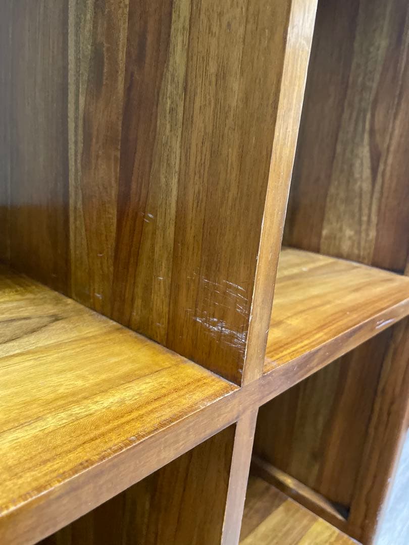 チーク 無垢材 オープンラック シェルフ 木製 本棚 ラック