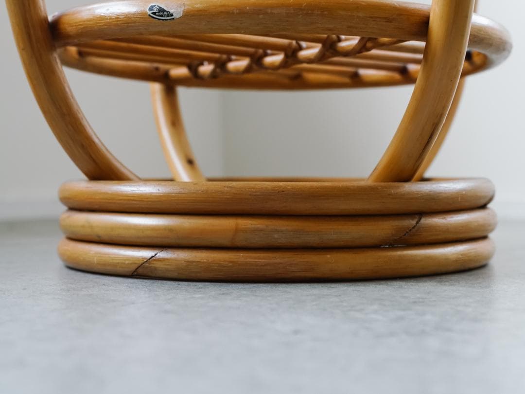 70-80's ヴィンテージ ラタン/藤 テーブル ミッドセンチュリーモダン