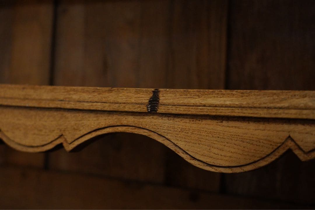 フランスアンティーク　オーク材　古木　キャビネット　棚　シェルフ　1800年代