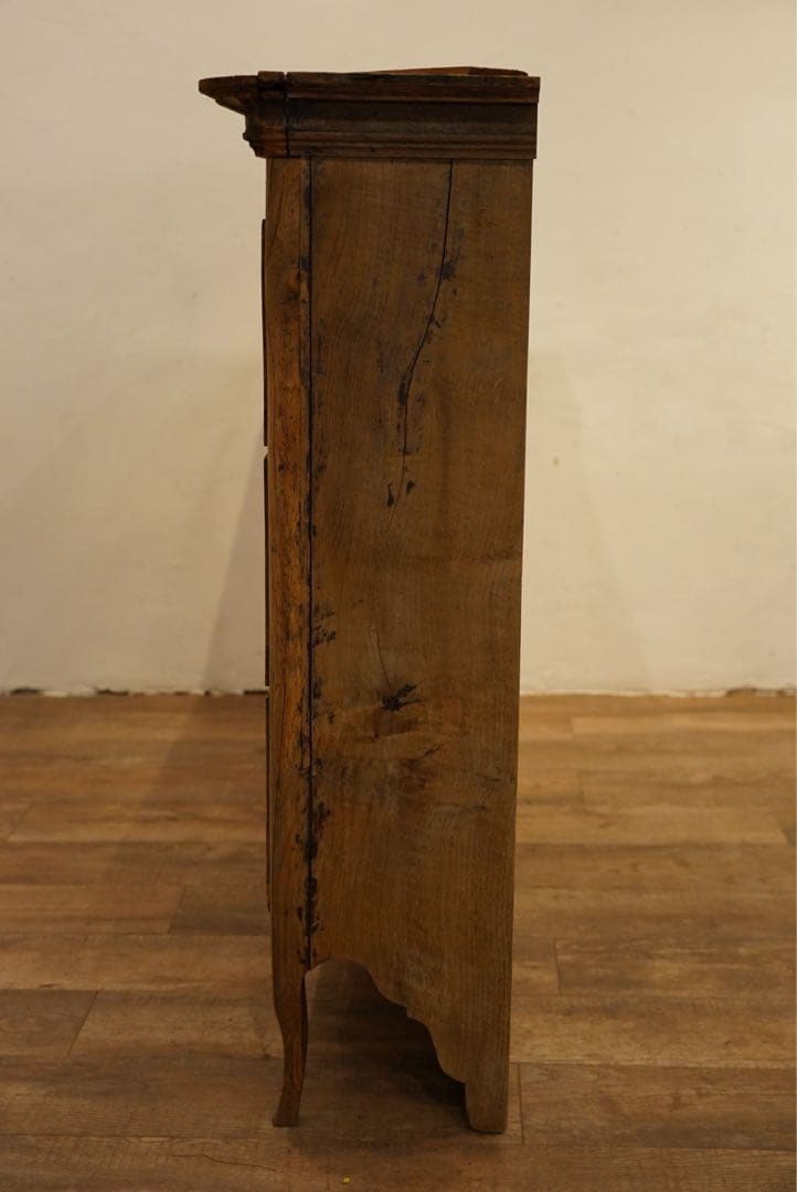 フランスアンティーク　オーク材　古木　キャビネット　棚　シェルフ　1800年代