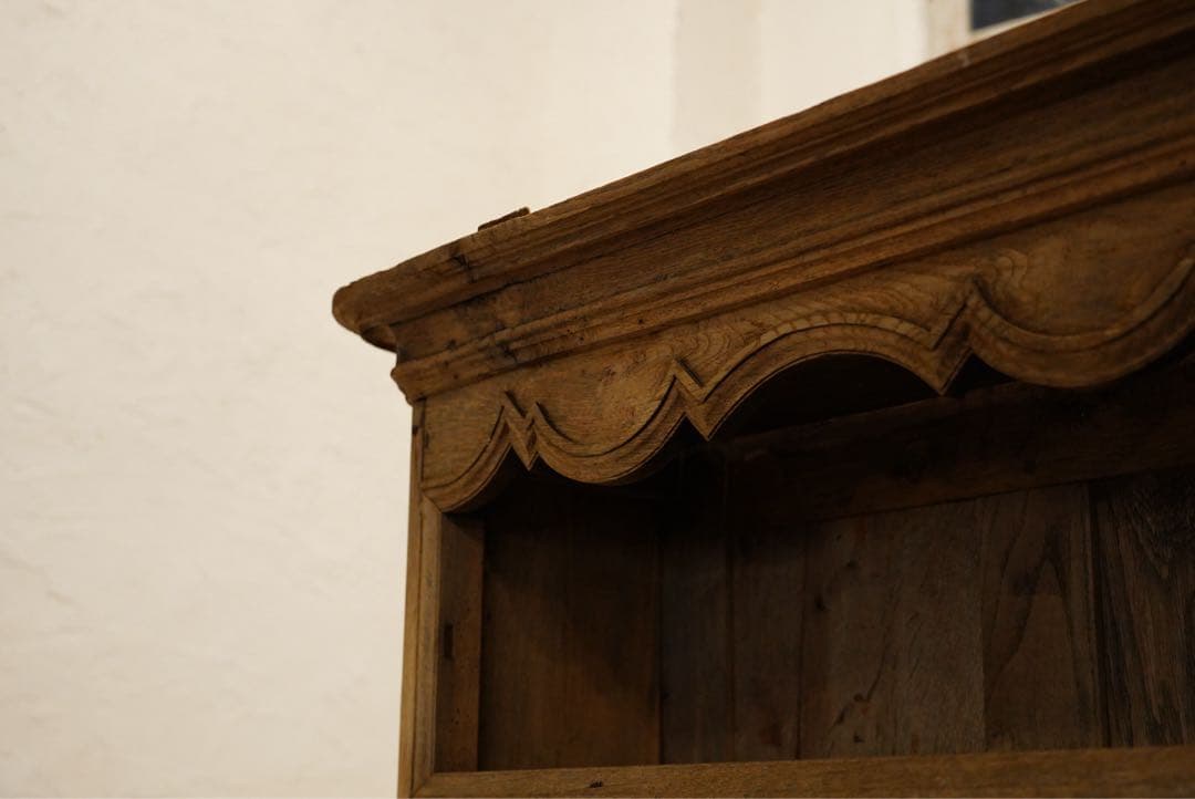 フランスアンティーク　オーク材　古木　キャビネット　棚　シェルフ　1800年代