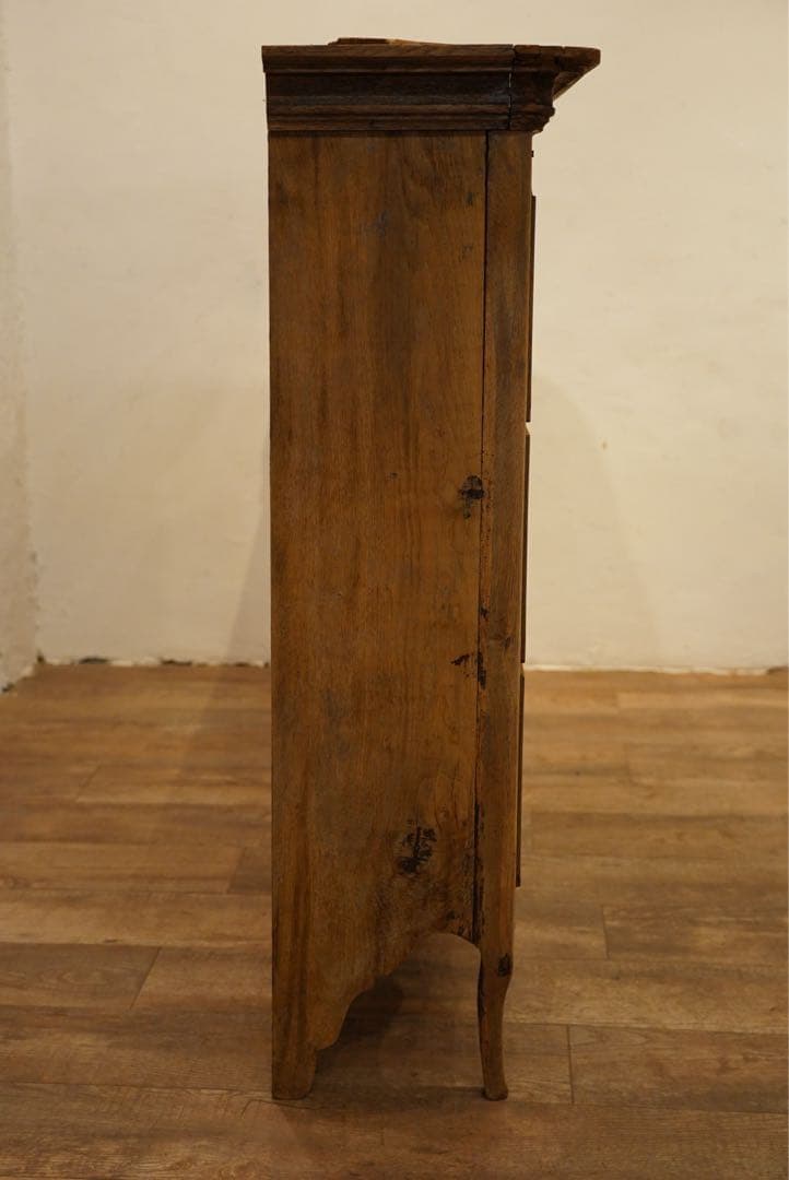 フランスアンティーク　オーク材　古木　キャビネット　棚　シェルフ　1800年代