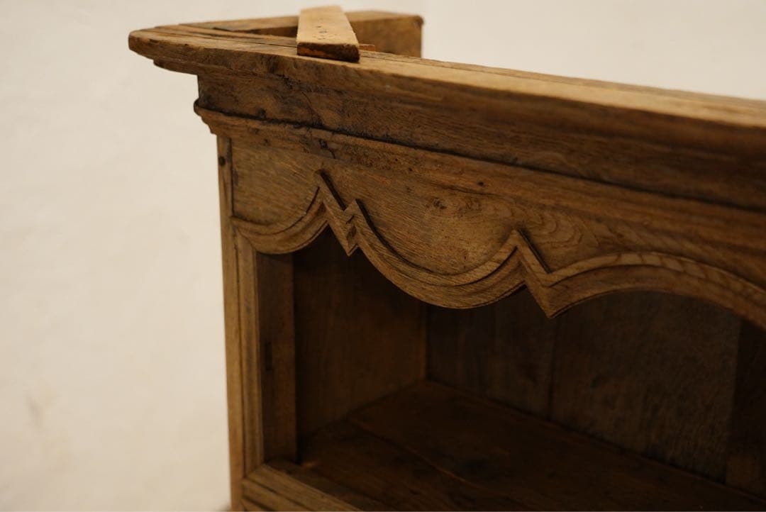 フランスアンティーク　オーク材　古木　キャビネット　棚　シェルフ　1800年代