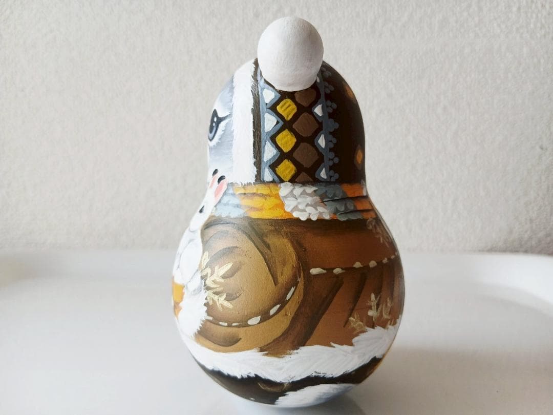 【CBT125】10cm級 おきあがりこぼし(大) スベトラーナ ぼんぼりねこ