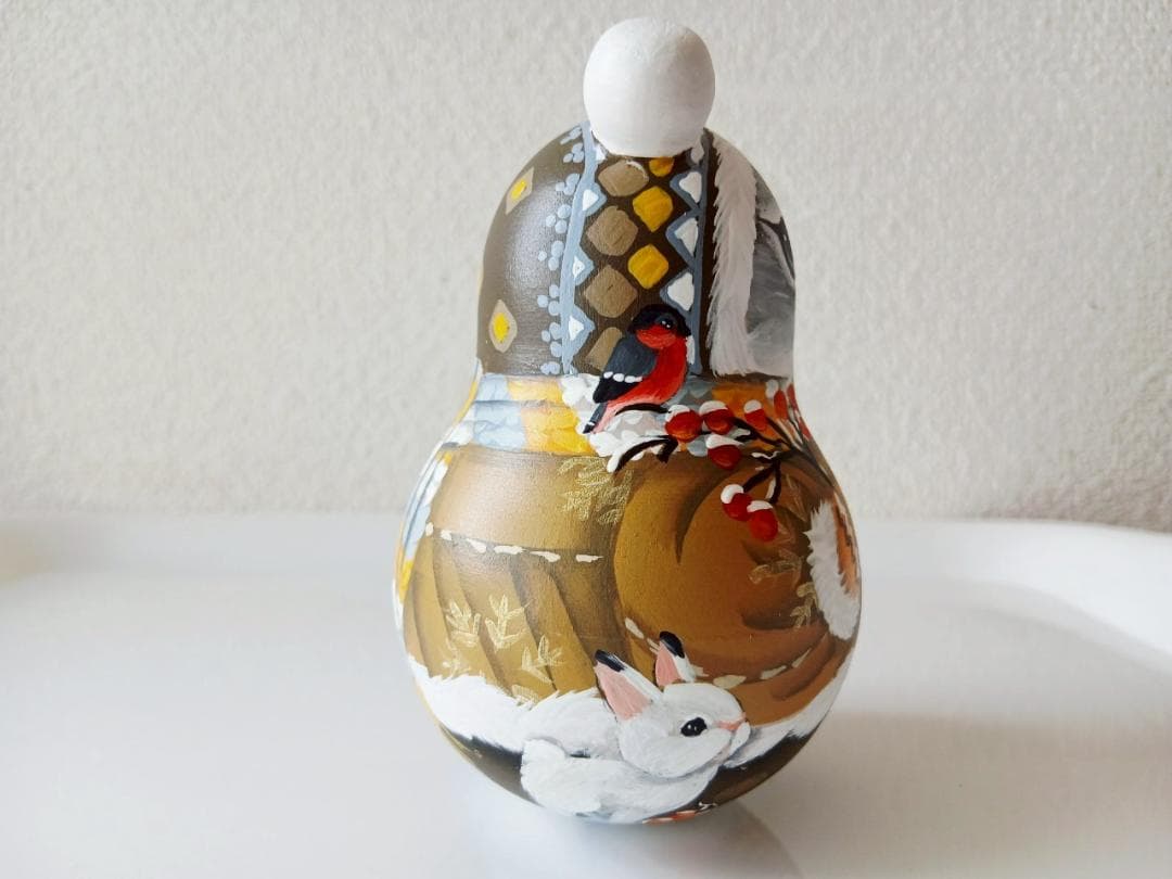 【CBT125】10cm級 おきあがりこぼし(大) スベトラーナ ぼんぼりねこ