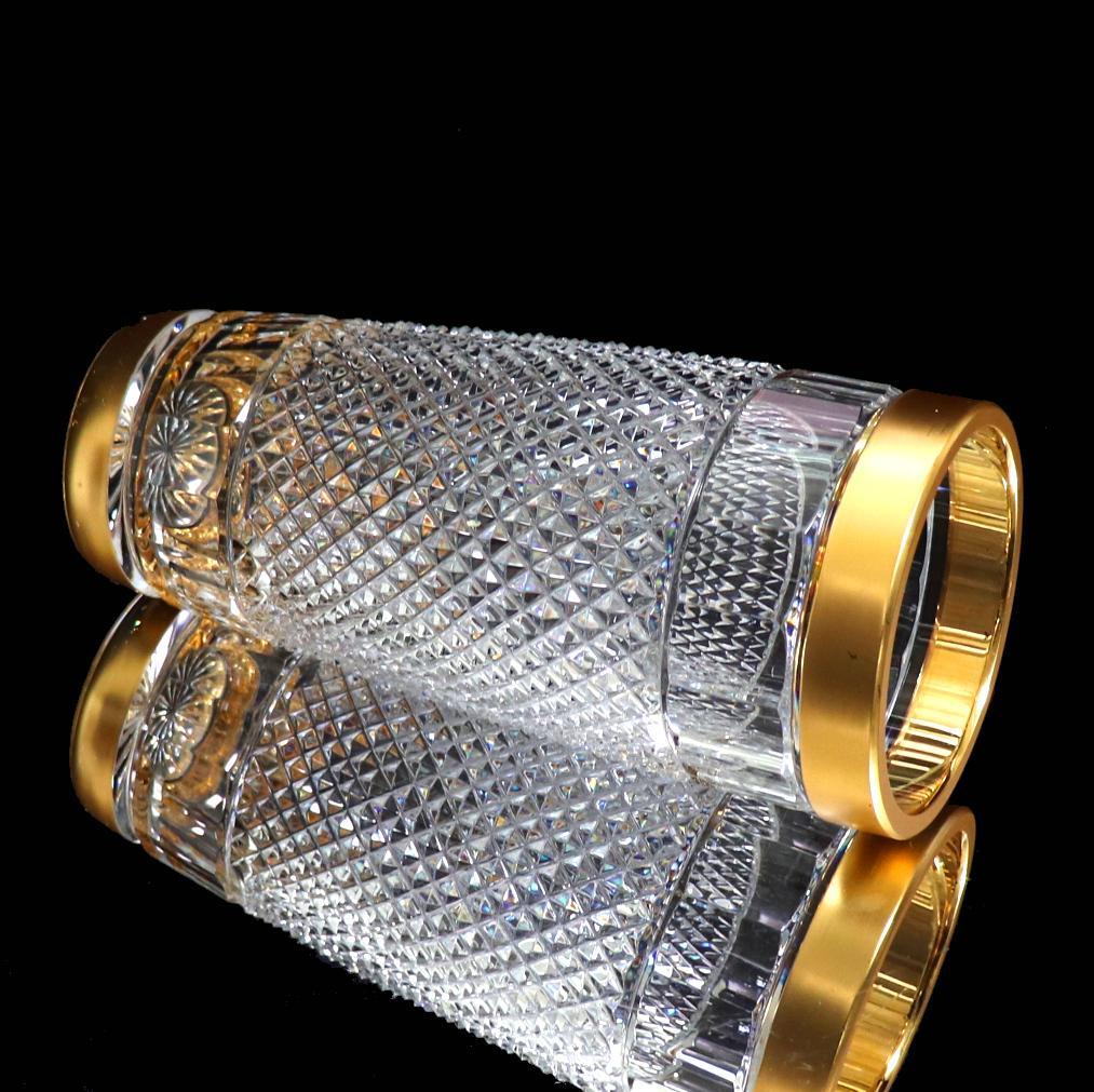 オールド・バカラ 1900年 大型サイズ 25cm 1.3kg 金彩 花瓶