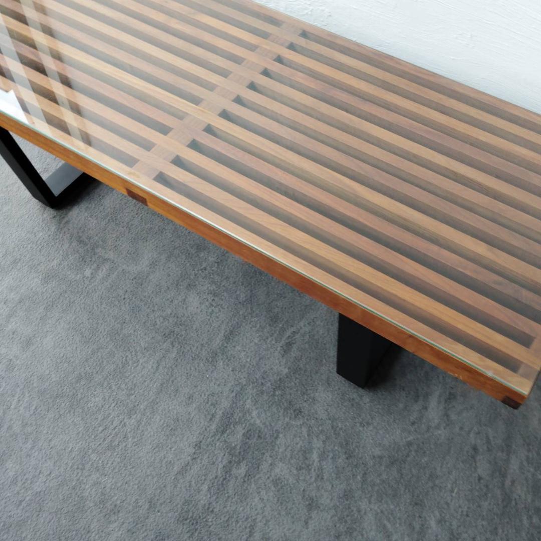 ネルソンベンチ リプロダクト ガラス天板付き ミッドセンチュリー