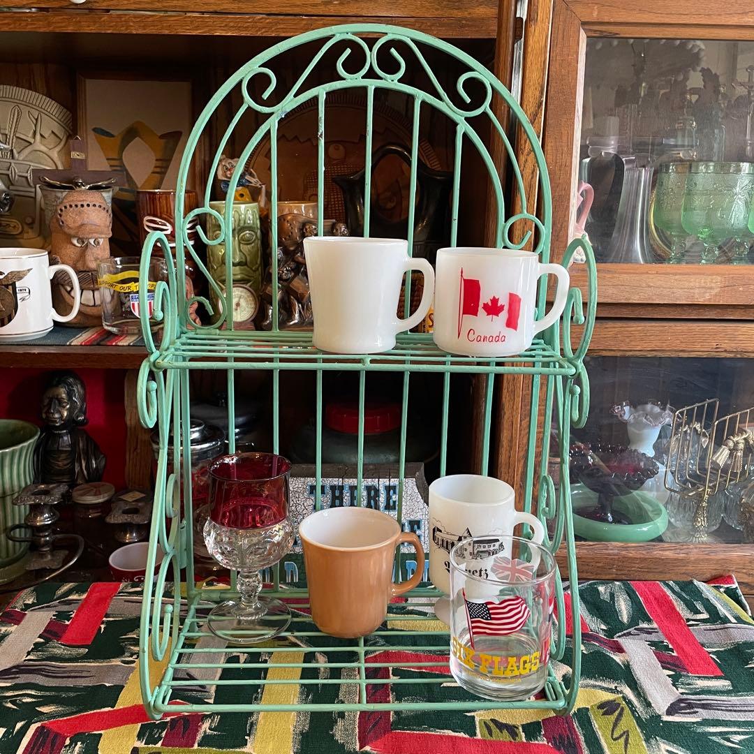 希少品！50's〜60's アメリカアンティーク　飾り棚ラックUSAヴィンテージ