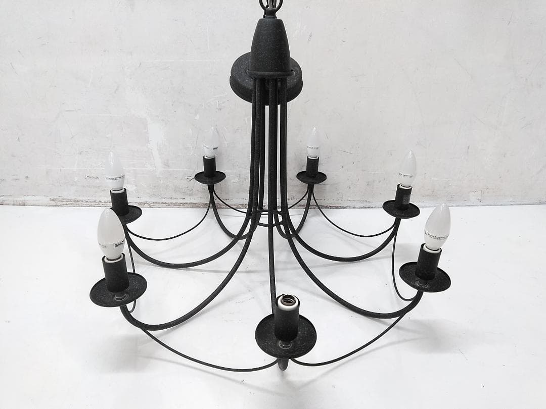 KOIZUMI シャンデリア AAE580114 ブラック 7灯 ♪