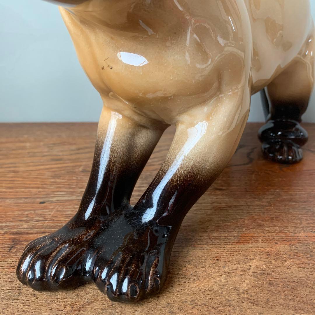 イタリア製　陶器　シャムネコ　猫　実物大　等身大　ビンテージ　ケンジントン風アイ