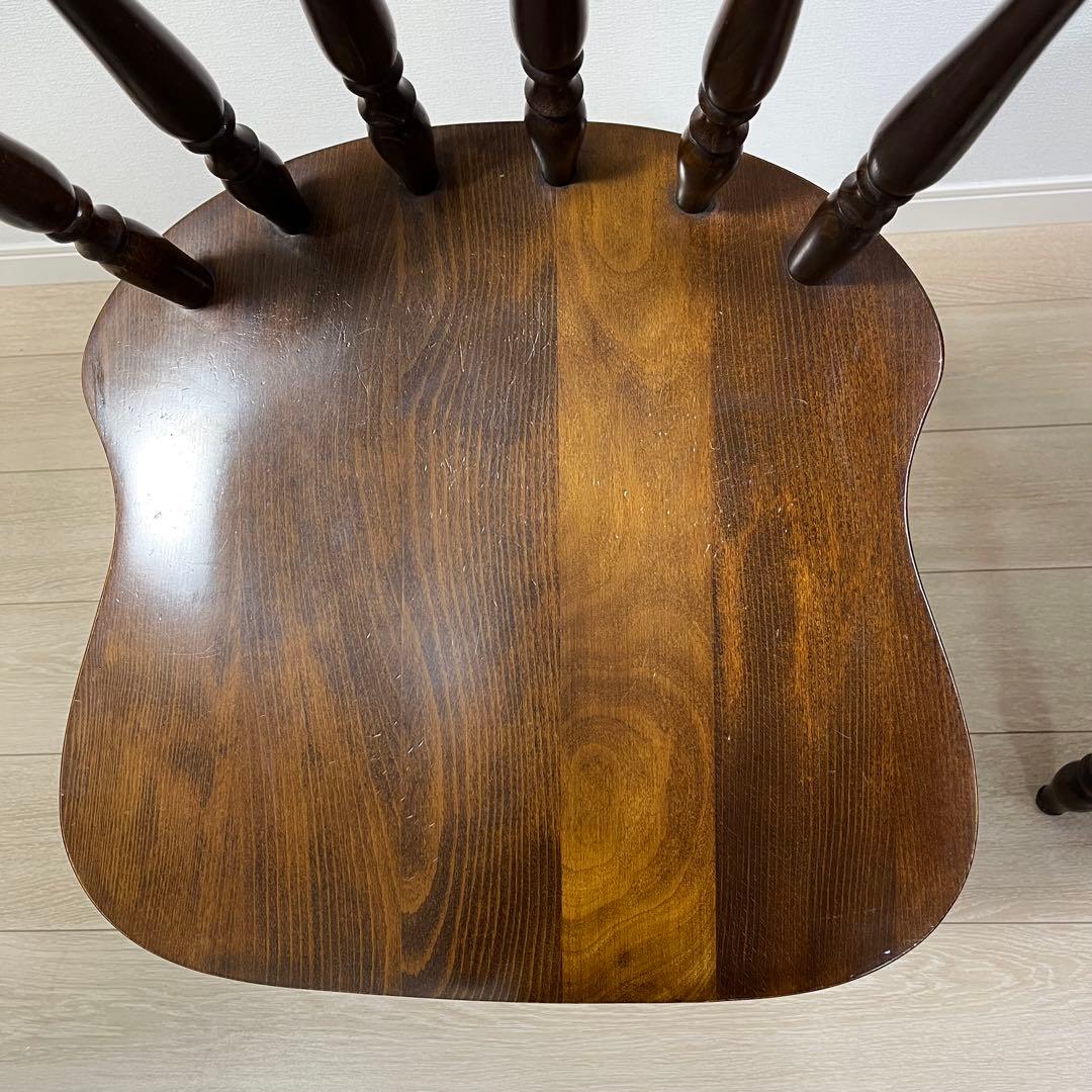 て53【2脚セット】柏木工 ウィンザーチェア 木製ダイニングチェア 無垢