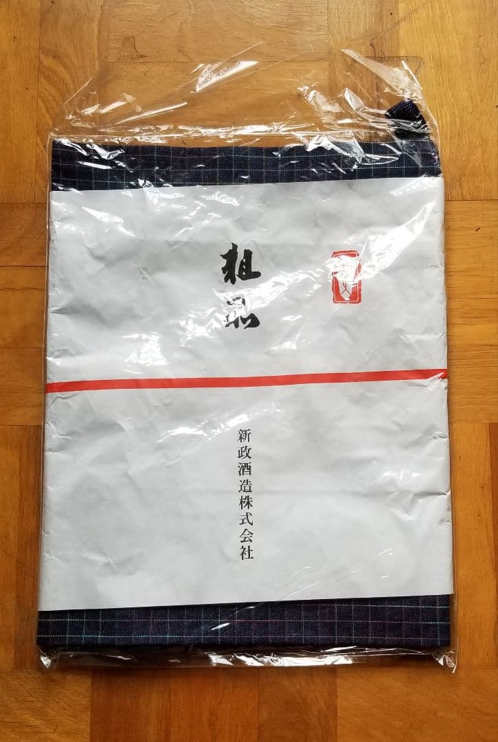 新政　チェックエプロン　新品未使用