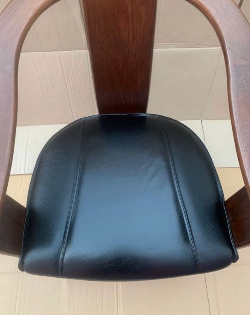 ①NAGANO 本革 ダイニングチェア アームチェア