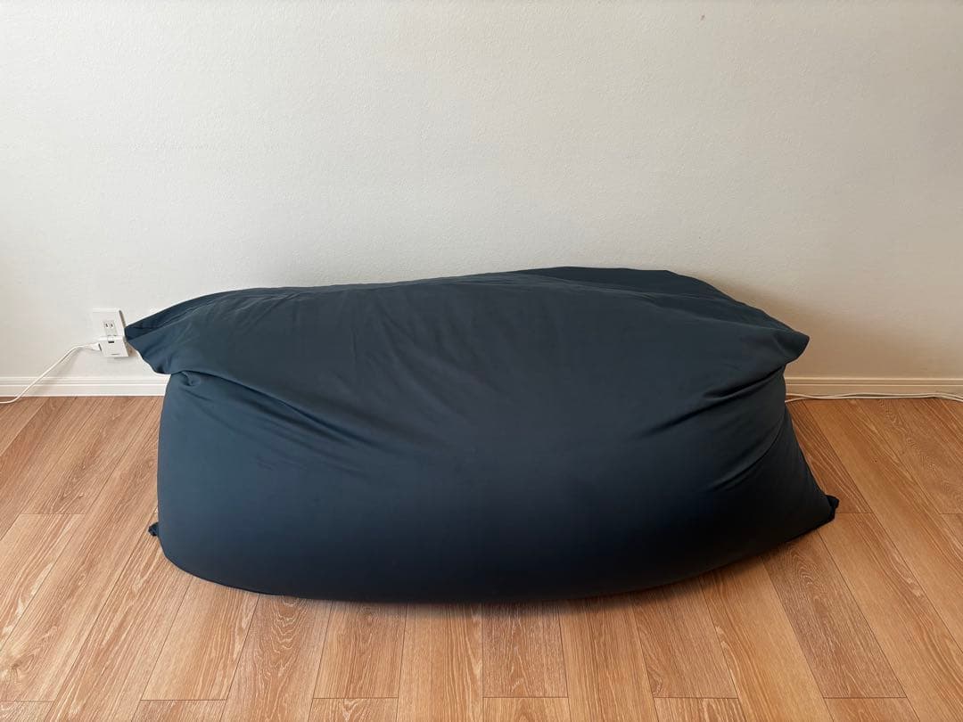 美品◎yogibo ビーズクッションソファダークブルー★直接引き取り限定★相談可