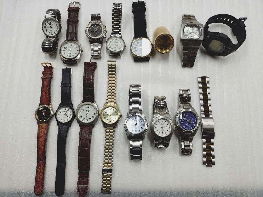 4-313 メンズ 腕時計まとめ シルバー ソーラー ジャンク品 15本