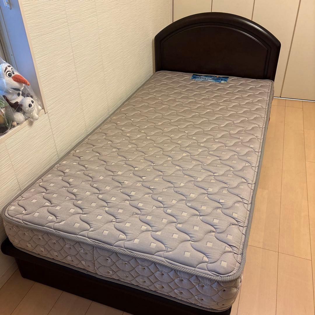 フランスベッド木製フレーム シングルベッド ・マットレスセット