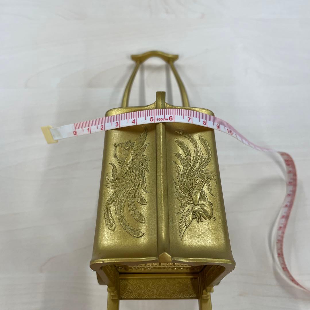 美品】竹 翁斎 御所車 黄金御所車 鳳凰 金メッキ ガラスケース付 光る