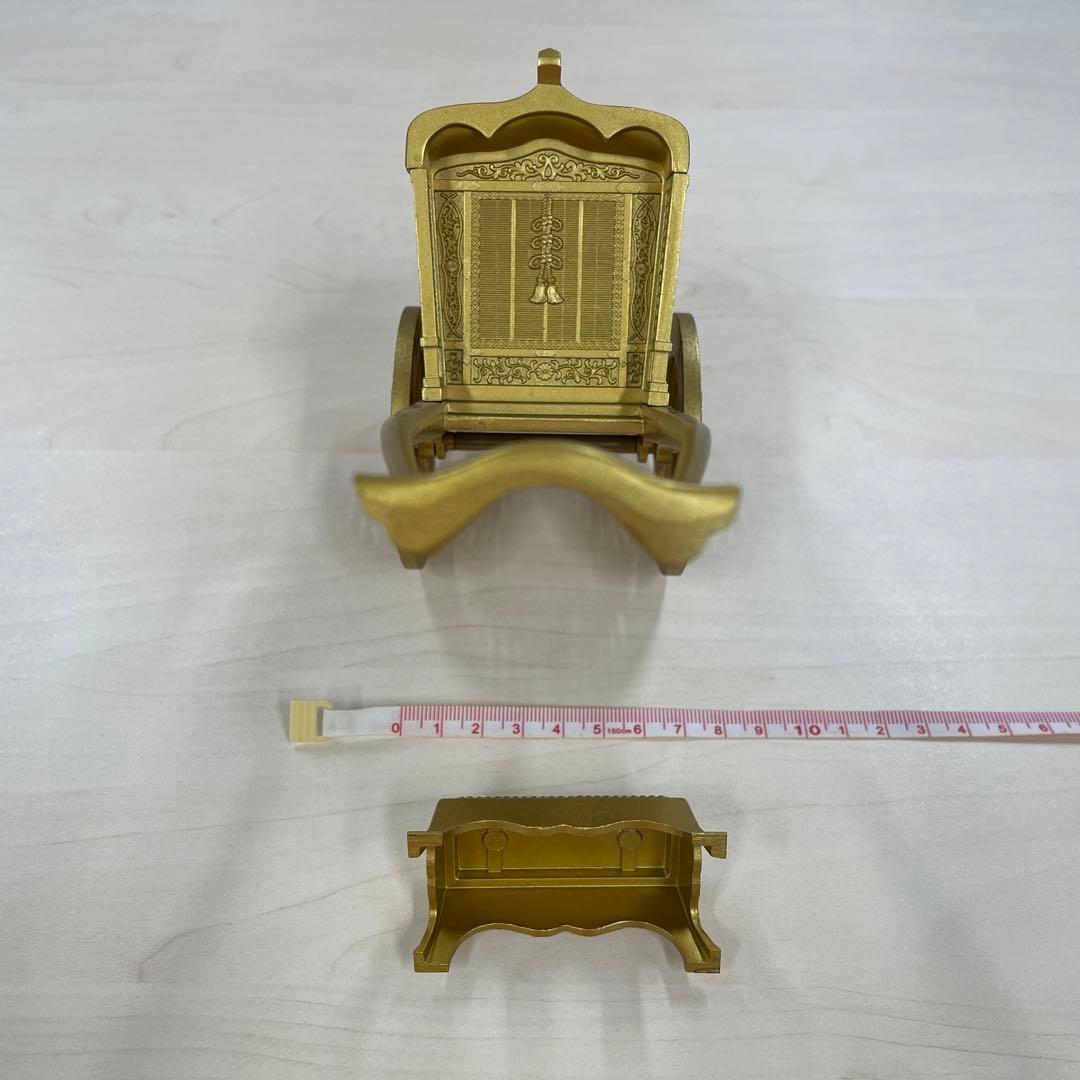 美品】竹 翁斎 御所車 黄金御所車 鳳凰 金メッキ ガラスケース付 光る