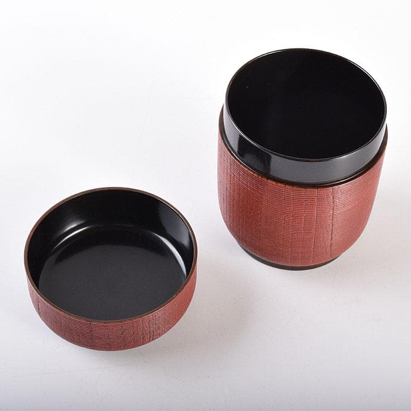 茶道具 輪島塗 久世宗春作 千筋涌茶入 棗 共箱 V 6886