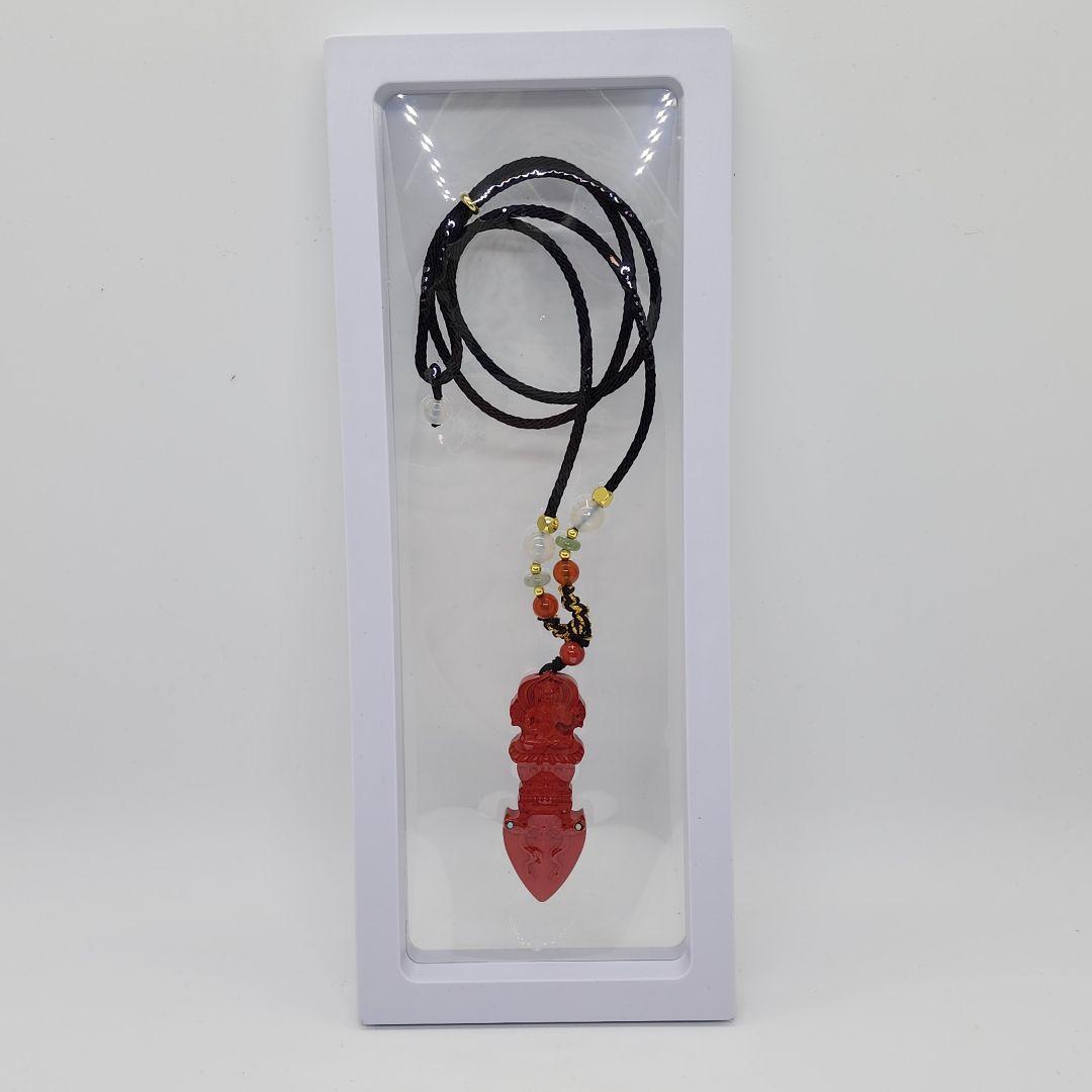 辰砂ペンダントトップ お守りやアクセサリー、部屋に飾るのもOK②不動明王