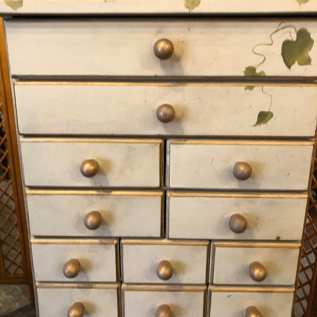 木製引出し　チェスト　小物収納　木製家具　キャビネット　薬棚　昭和レトロ　箪笥