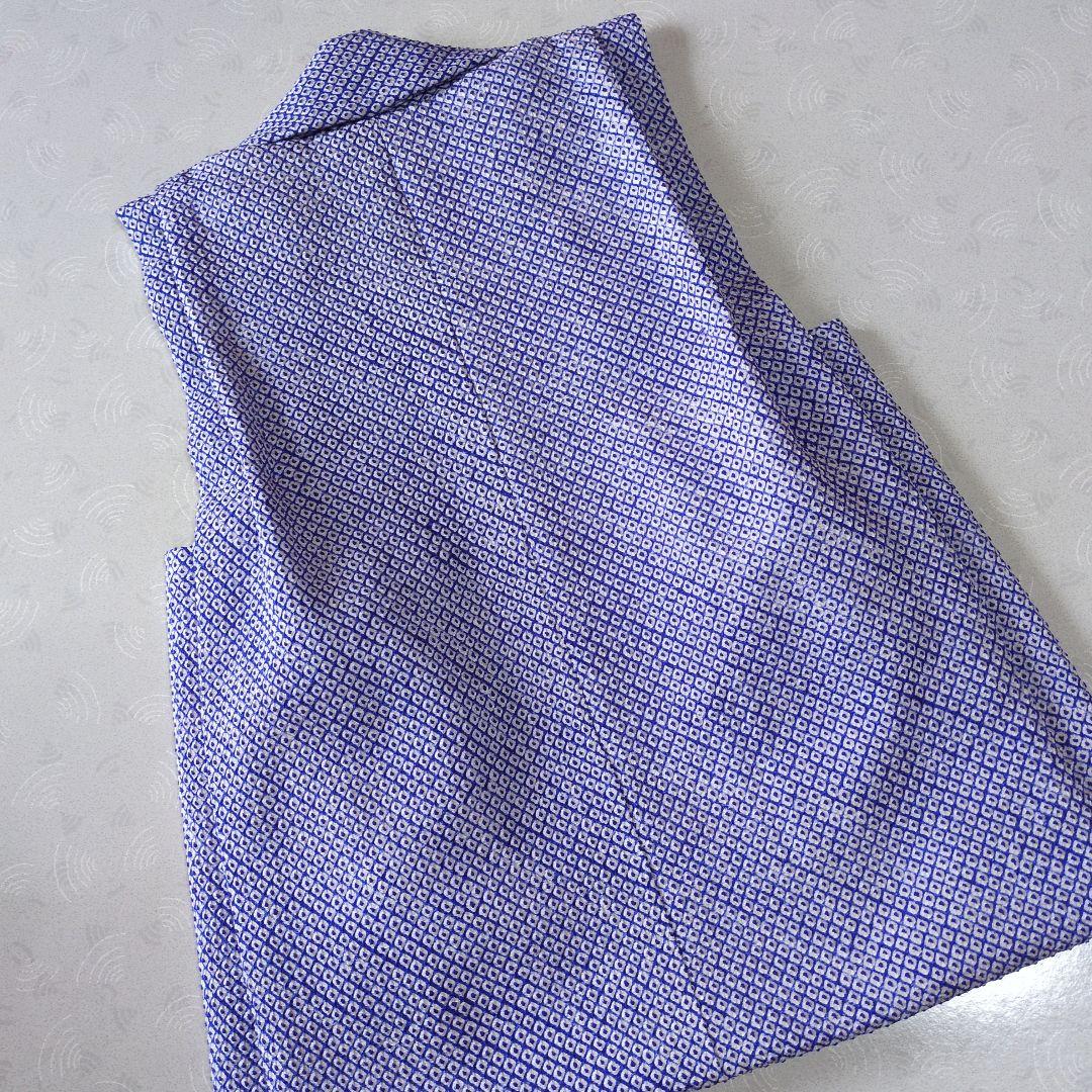 七五三３歳正絹総絞りの被布（青色）中綿無し