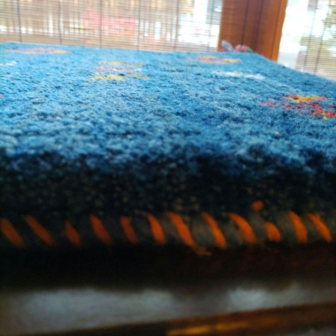 座布団ギャッベ 手紬ぎ お使い 草木染 イラン シラーズ チェアマット