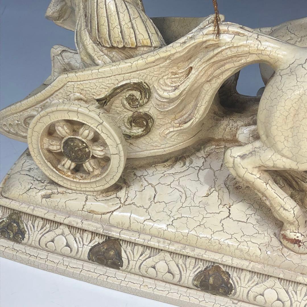 アンティーク 　ローマ戦車　チャリオット　置物