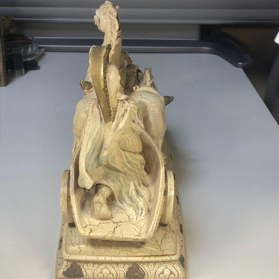 アンティーク 　ローマ戦車　チャリオット　置物