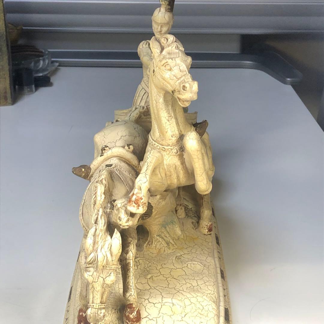 アンティーク 　ローマ戦車　チャリオット　置物