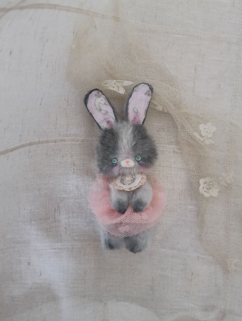 人気作家様　ミニチュアぬいぐるみ　うさぎウサギ　テディベア　ハンドメイド