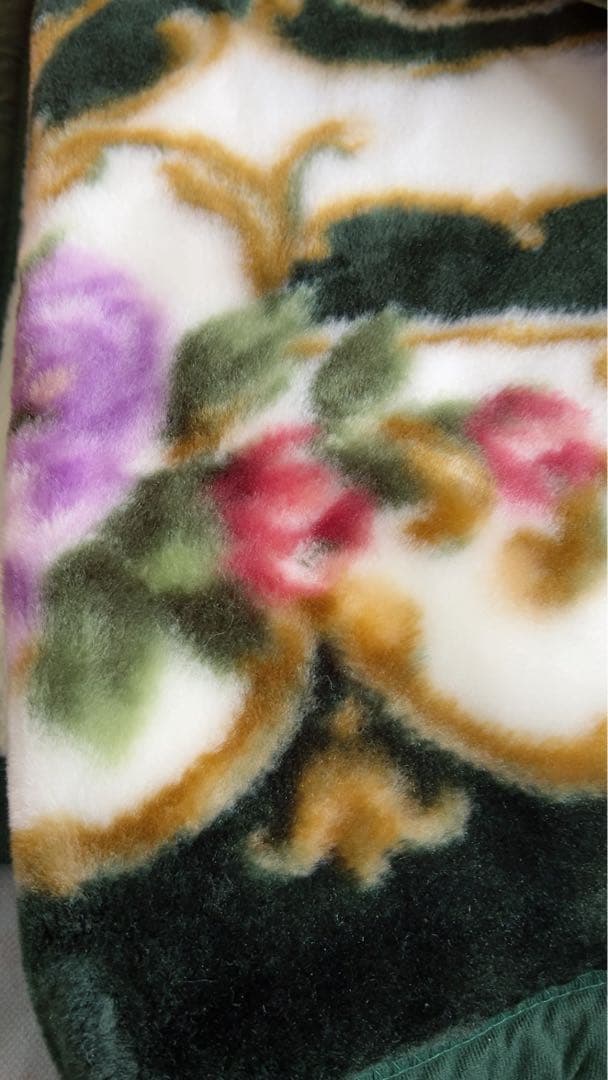 POMELY 高級アクリル2枚合わせ毛布 （赤、緑）2枚セット140x200cm