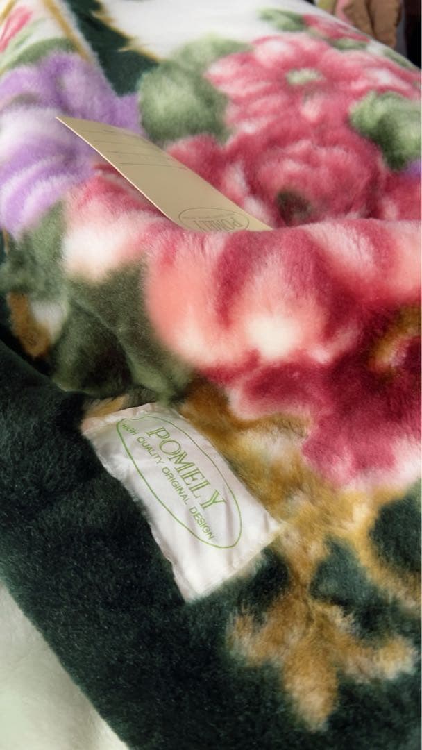 POMELY 高級アクリル2枚合わせ毛布 （赤、緑）2枚セット140x200cm