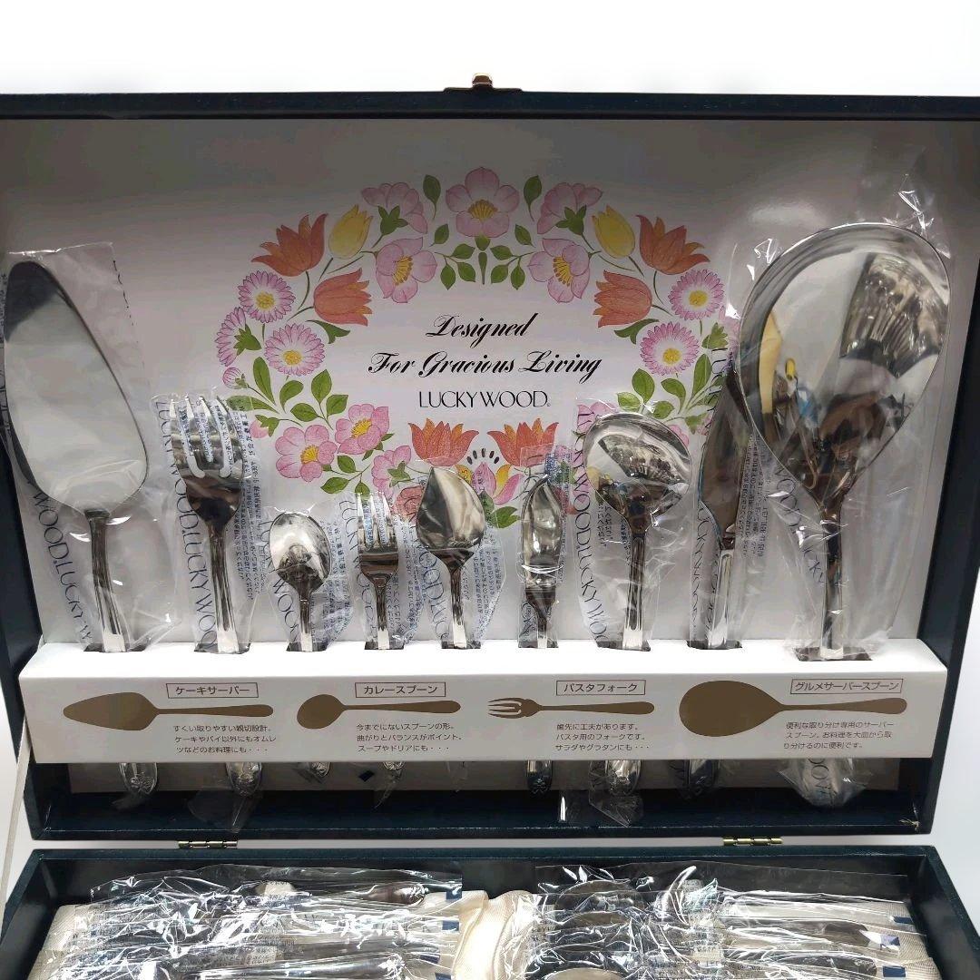 LUCKY WOODY カトラリーセット　33本　洋食器　小林工業