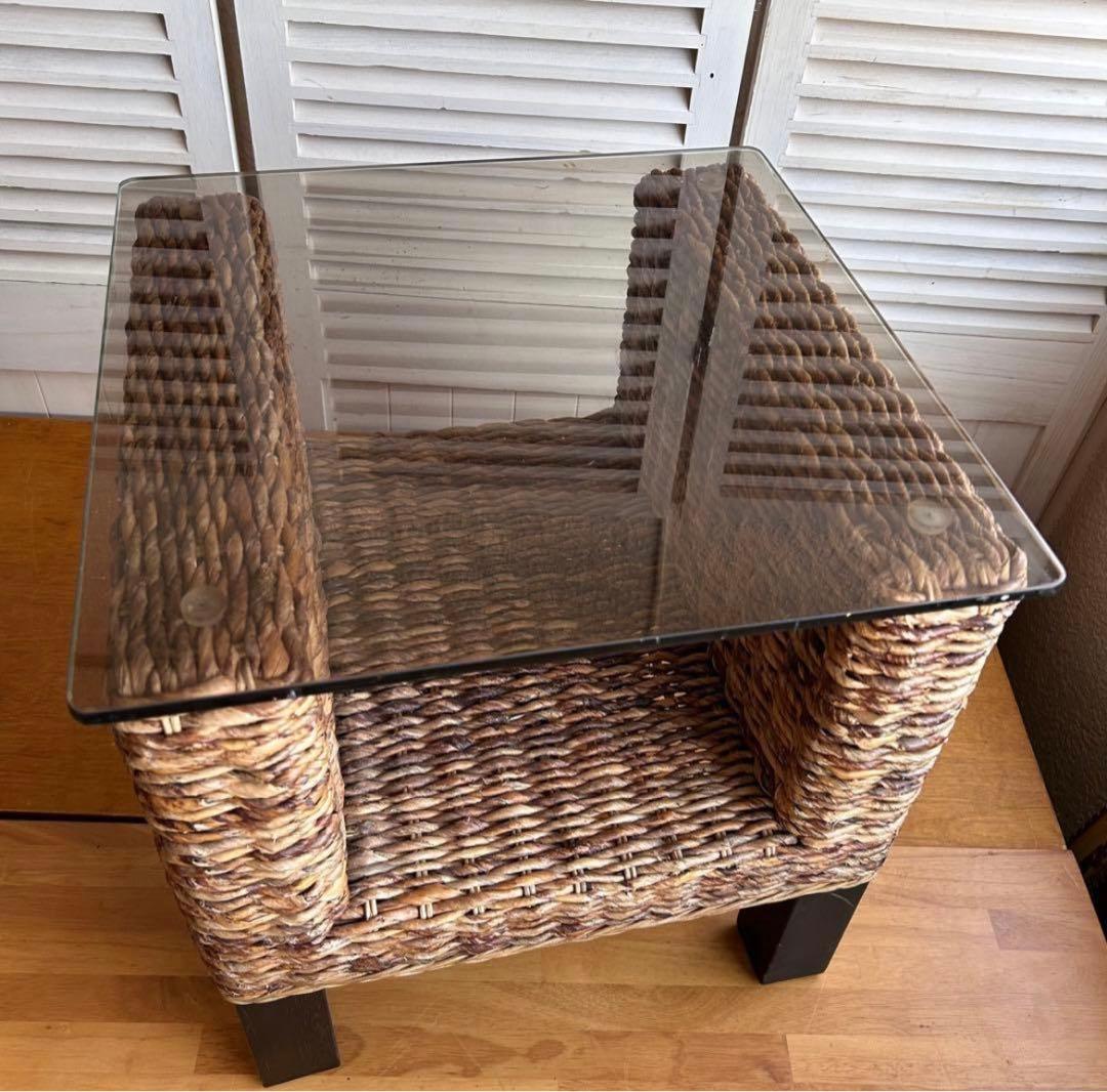 センターテーブル　ローテーブル ウォーターヒヤシンス　テーブル　サイドテーブル