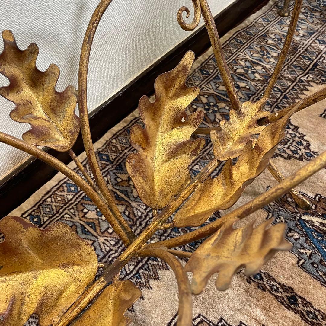 リーフデザイン ヴィンテージ マガジンラック アンティークゴールド エレガント