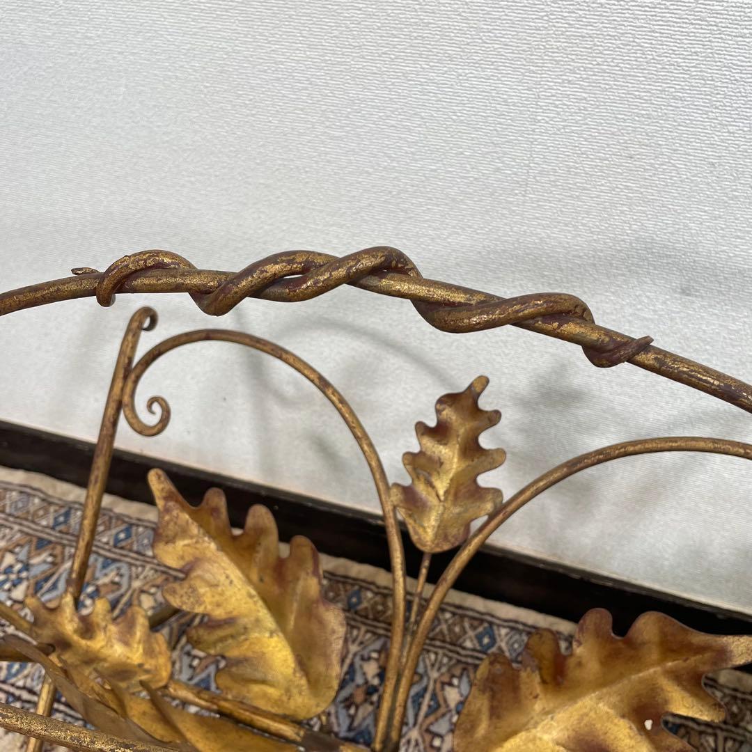 リーフデザイン ヴィンテージ マガジンラック アンティークゴールド エレガント