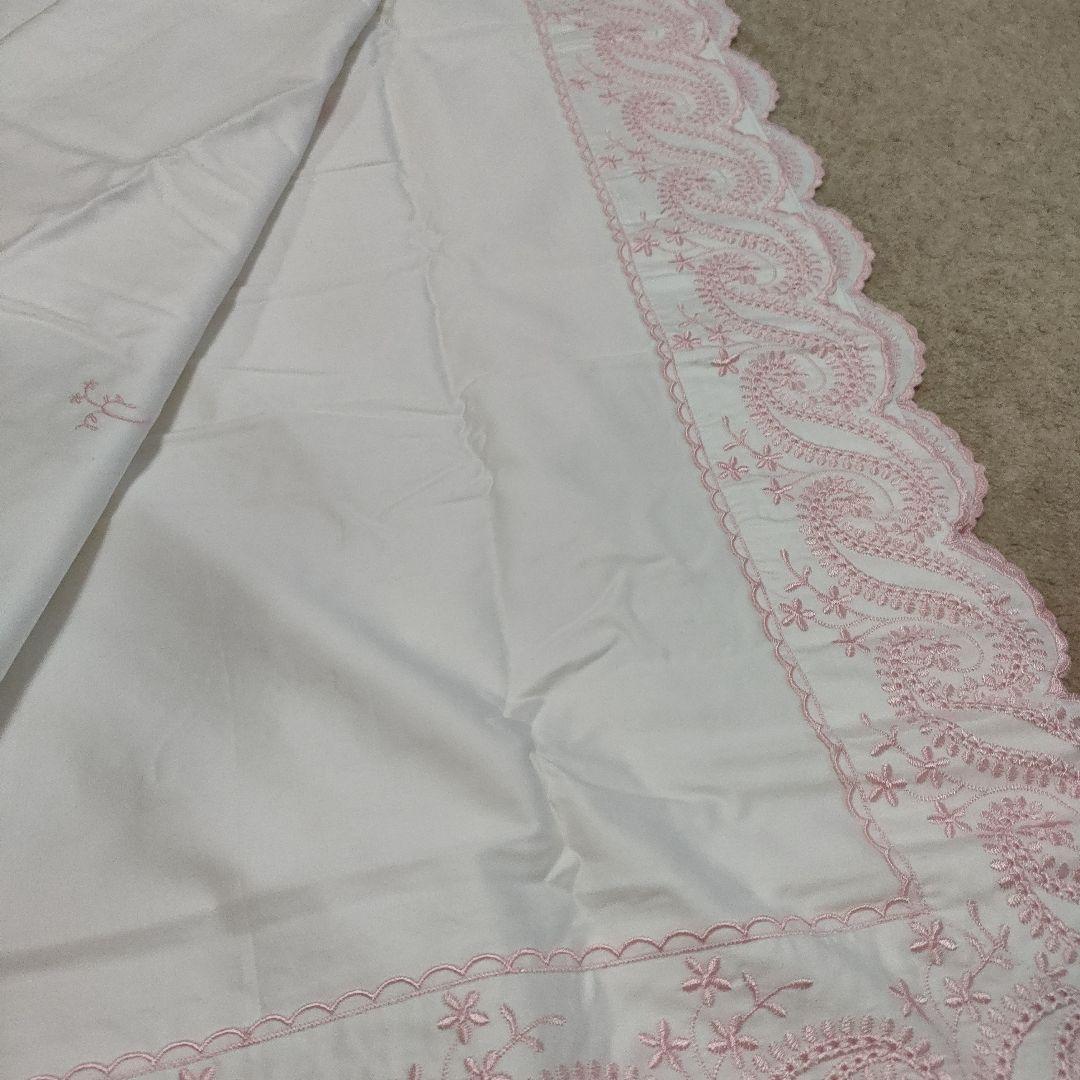 BOMA ベッドスカート 180×270cmS ピンク綿100% サテン生地高級