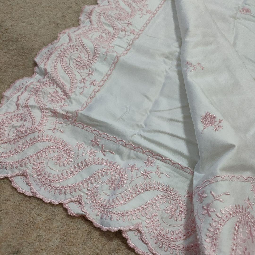 BOMA ベッドスカート 180×270cmS ピンク綿100% サテン生地高級