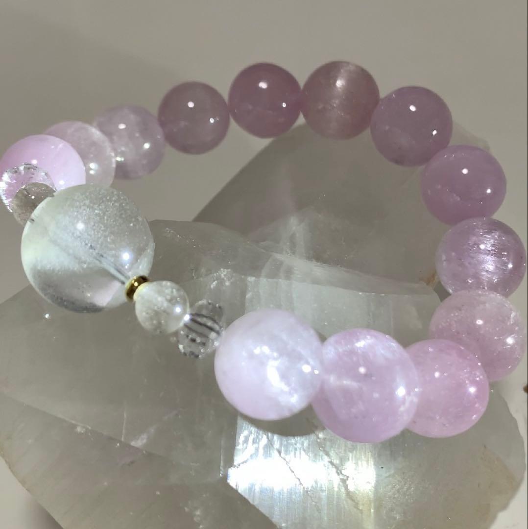 キャッツアイクンツァイト　ホワイトファントム　ブレスレット