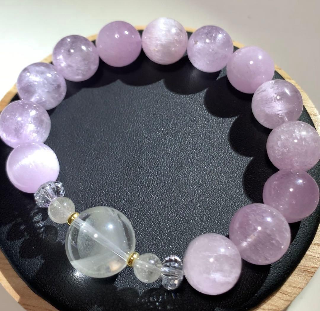 キャッツアイクンツァイト　ホワイトファントム　ブレスレット