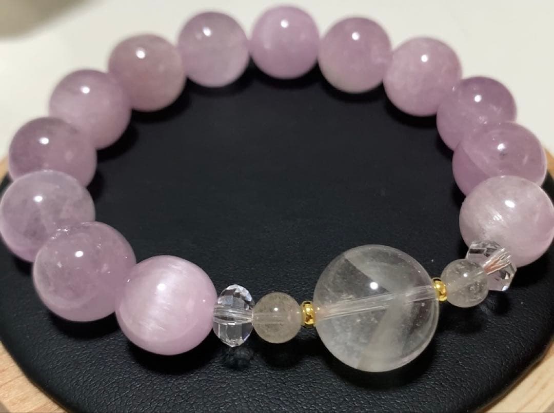 キャッツアイクンツァイト　ホワイトファントム　ブレスレット