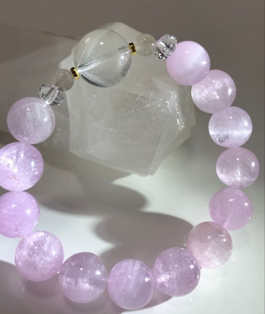 キャッツアイクンツァイト　ホワイトファントム　ブレスレット