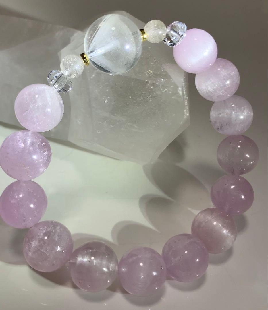 キャッツアイクンツァイト　ホワイトファントム　ブレスレット