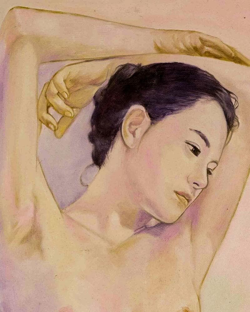 高塚省吾　油彩　肉筆『旭日を浴びる』サイン(印譜)　裏サイン　F8　額　b653